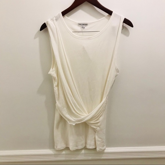 NWT James Perse Twisted Tank white XL - Picture 2 of 10